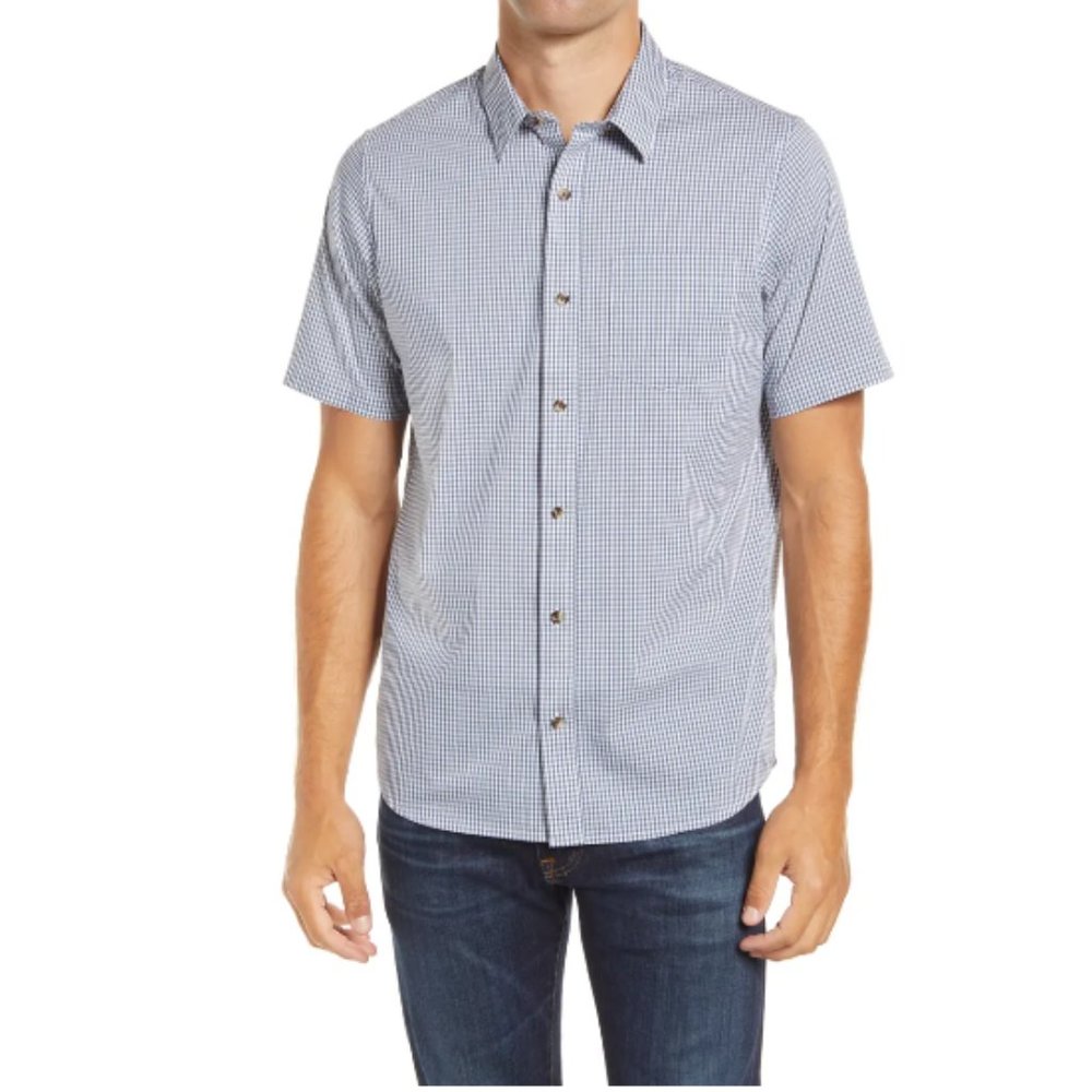 NWT!TravisMathew Men's DiveIn‎ TrimFit Plaid Shirts